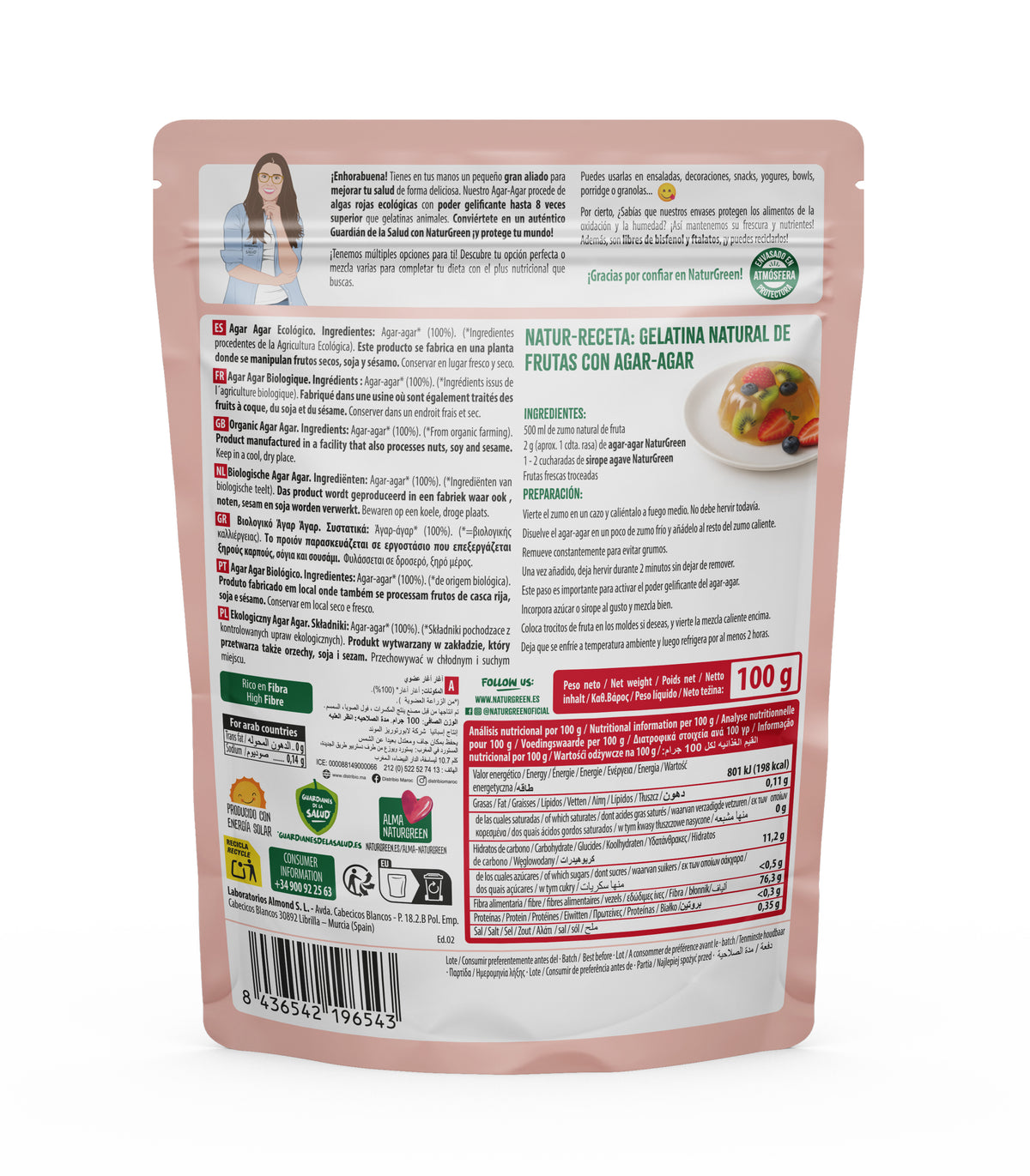Bio Agar Agar em pó NaturGreen 100 g