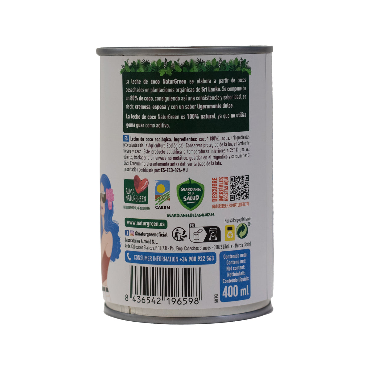 Leite de Coco Biológico NaturGreen 400 g / 400 ml