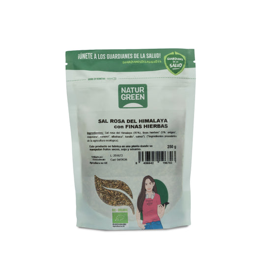 Sal Rosa dos Himalaias com Ervas Finas Orgânicas Naturgreen 250g