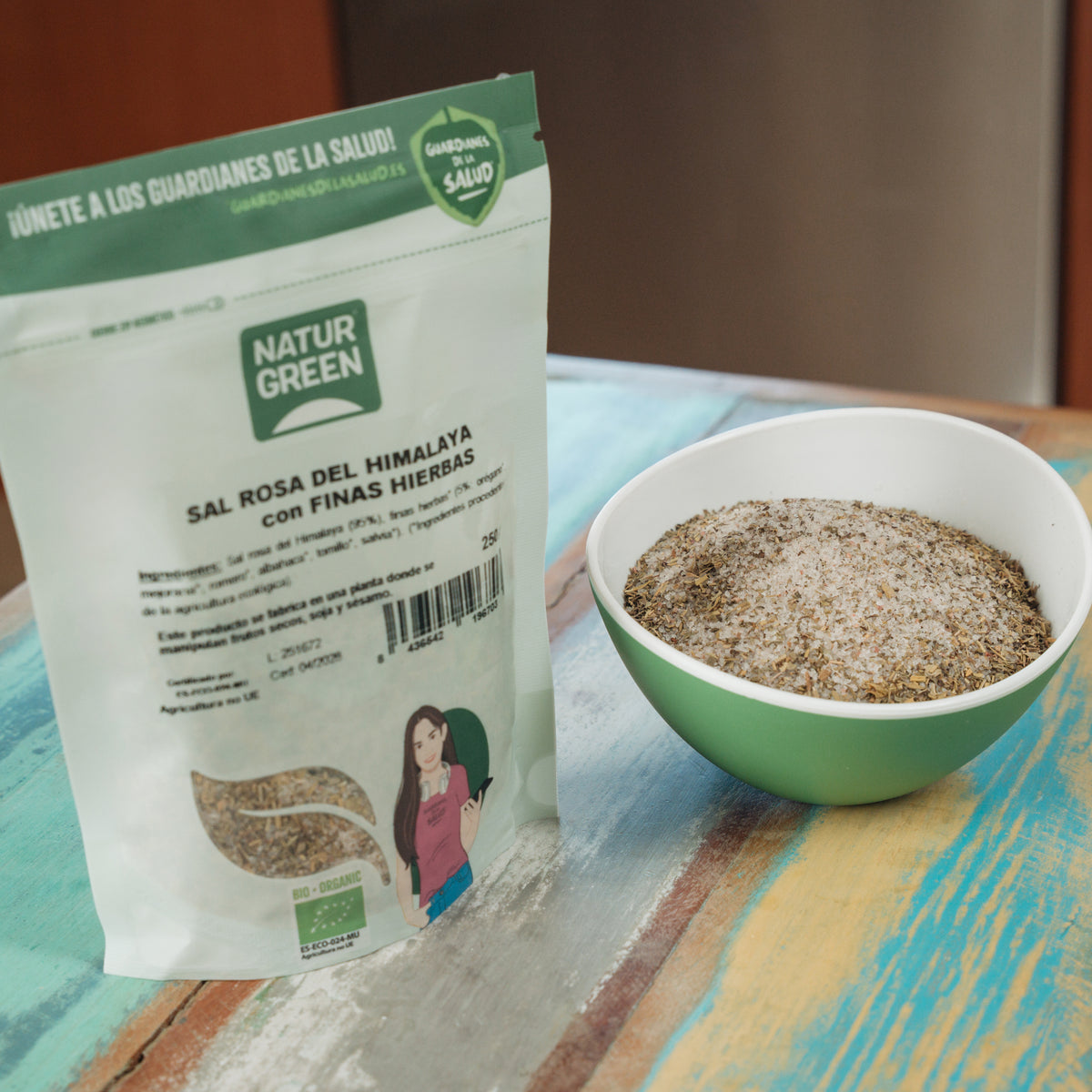 Sal Rosa dos Himalaias com Ervas Finas Orgânicas Naturgreen 250g