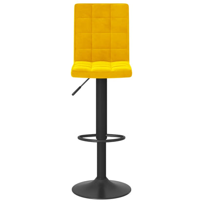 Taburete De Cocina De Terciopelo Amarillo Mostaza_1