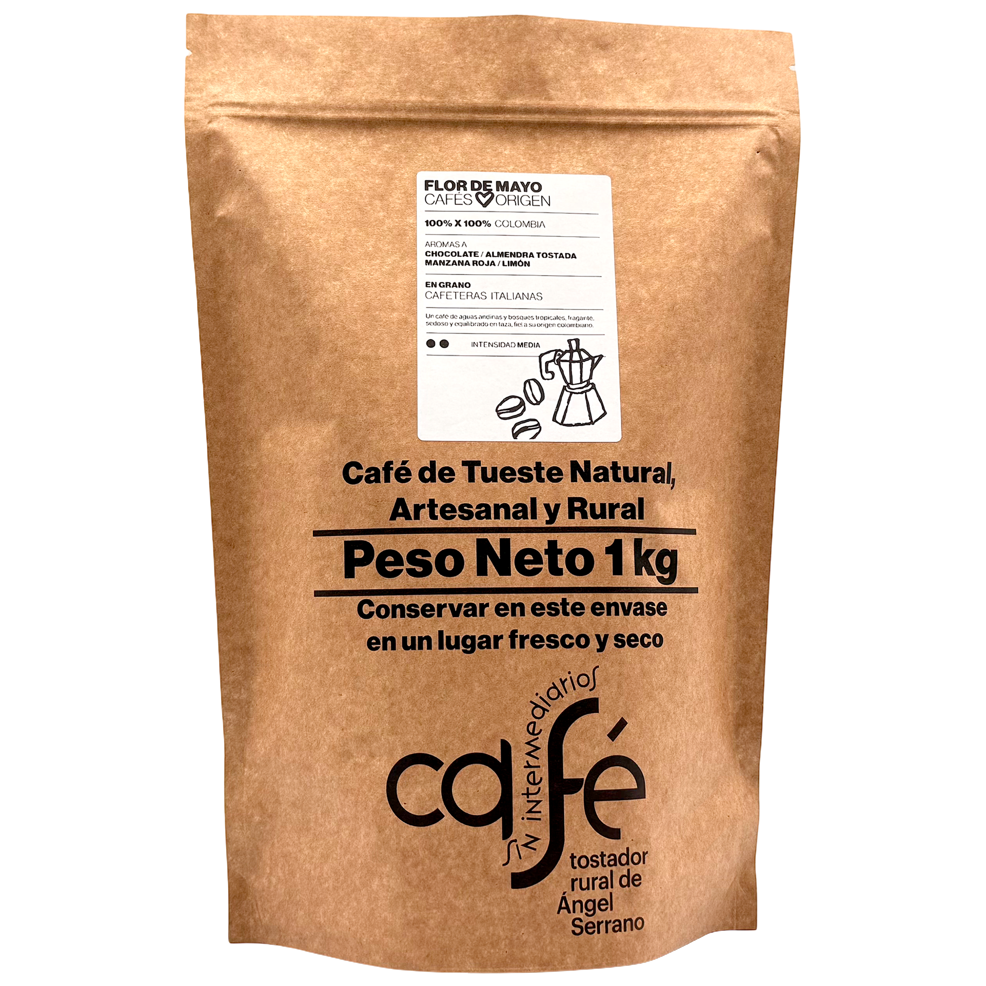 Cafe Sin Intermediarios Café Colombia Flor De Mayo En Grano Para Italiana (moka) 1 Kg_0