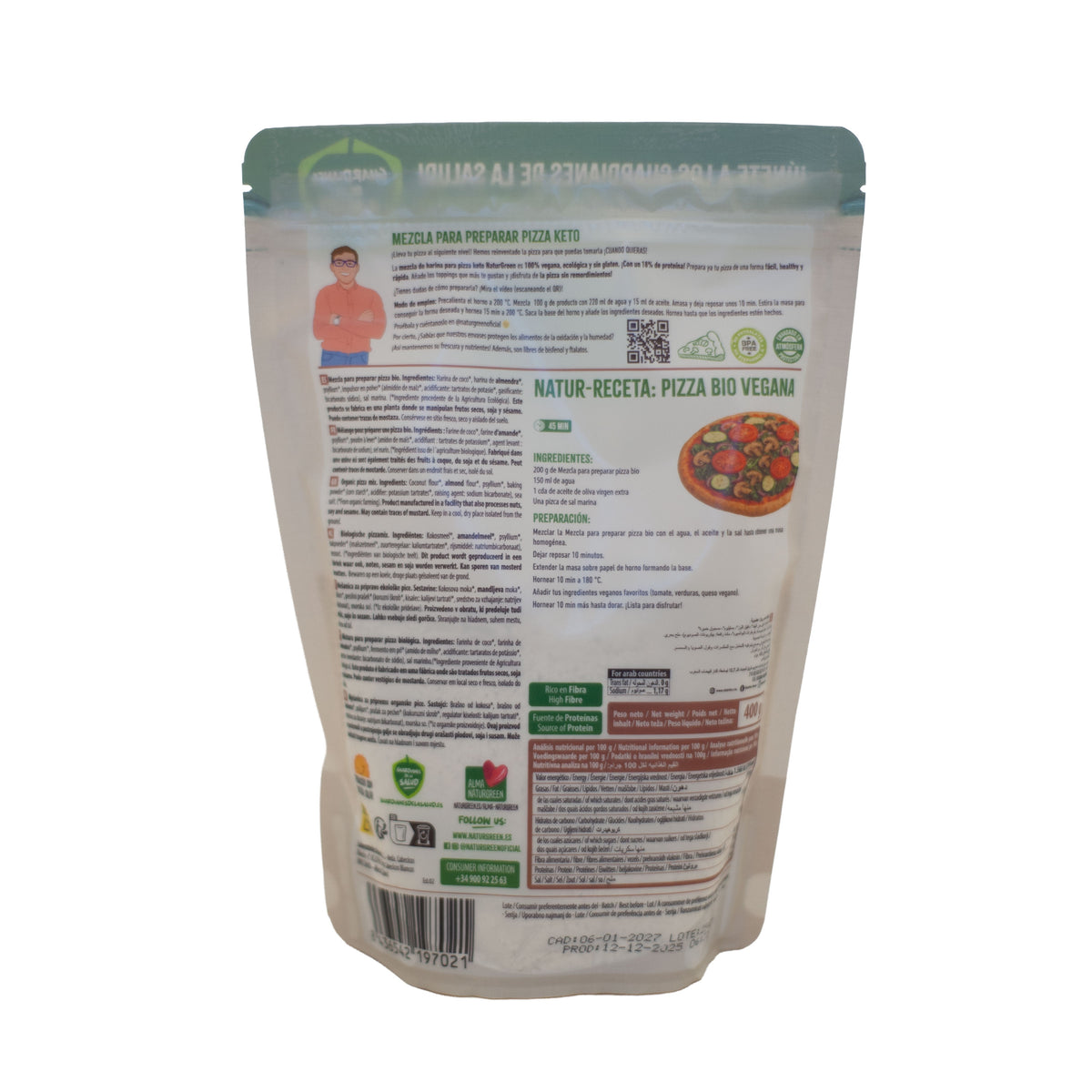 Mistura de farinha para pizza NaturGreen Keto 400g