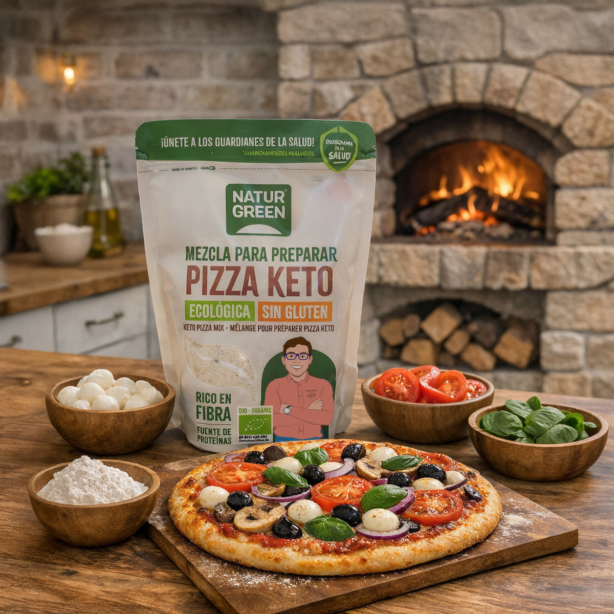 Mistura de farinha para pizza NaturGreen Keto 400g