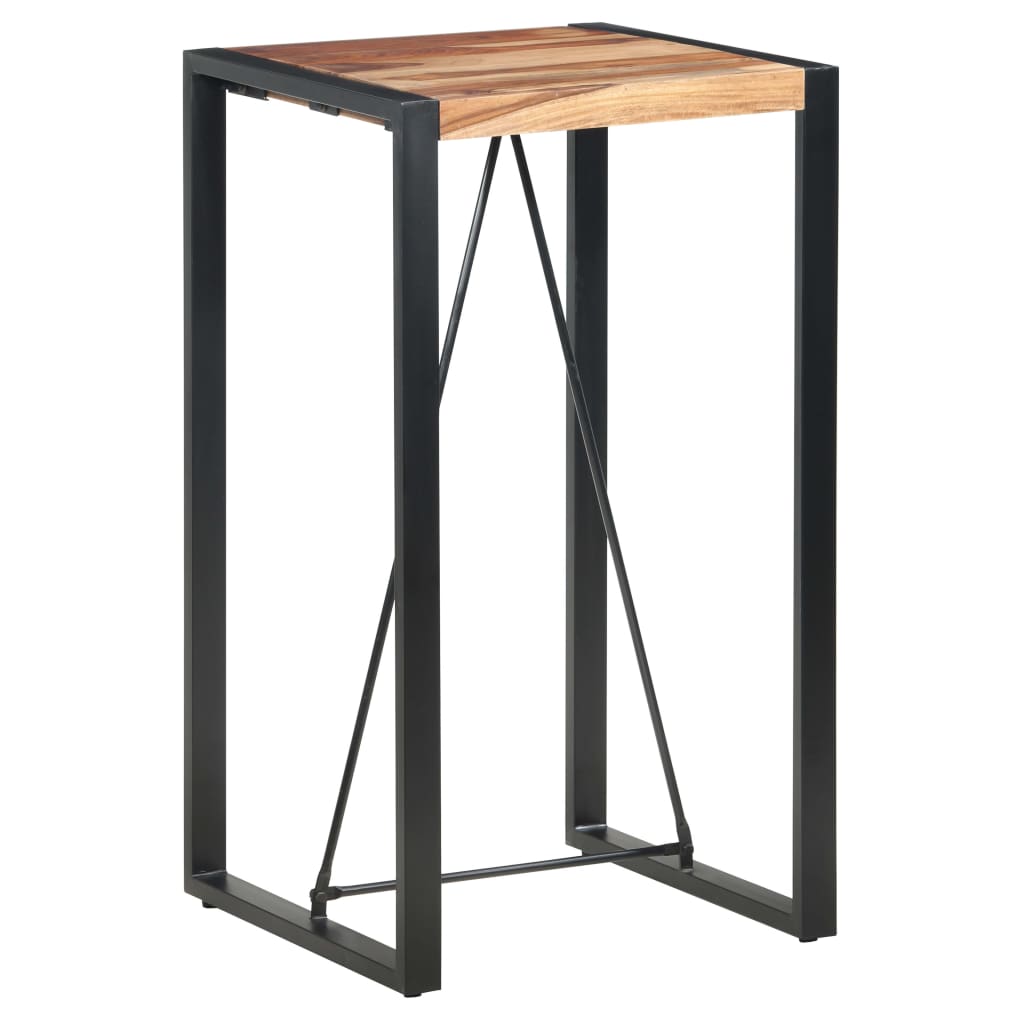 Mesa Alta De Cocina De Madera Maciza De Sheesham 60x60x110 Cm_4