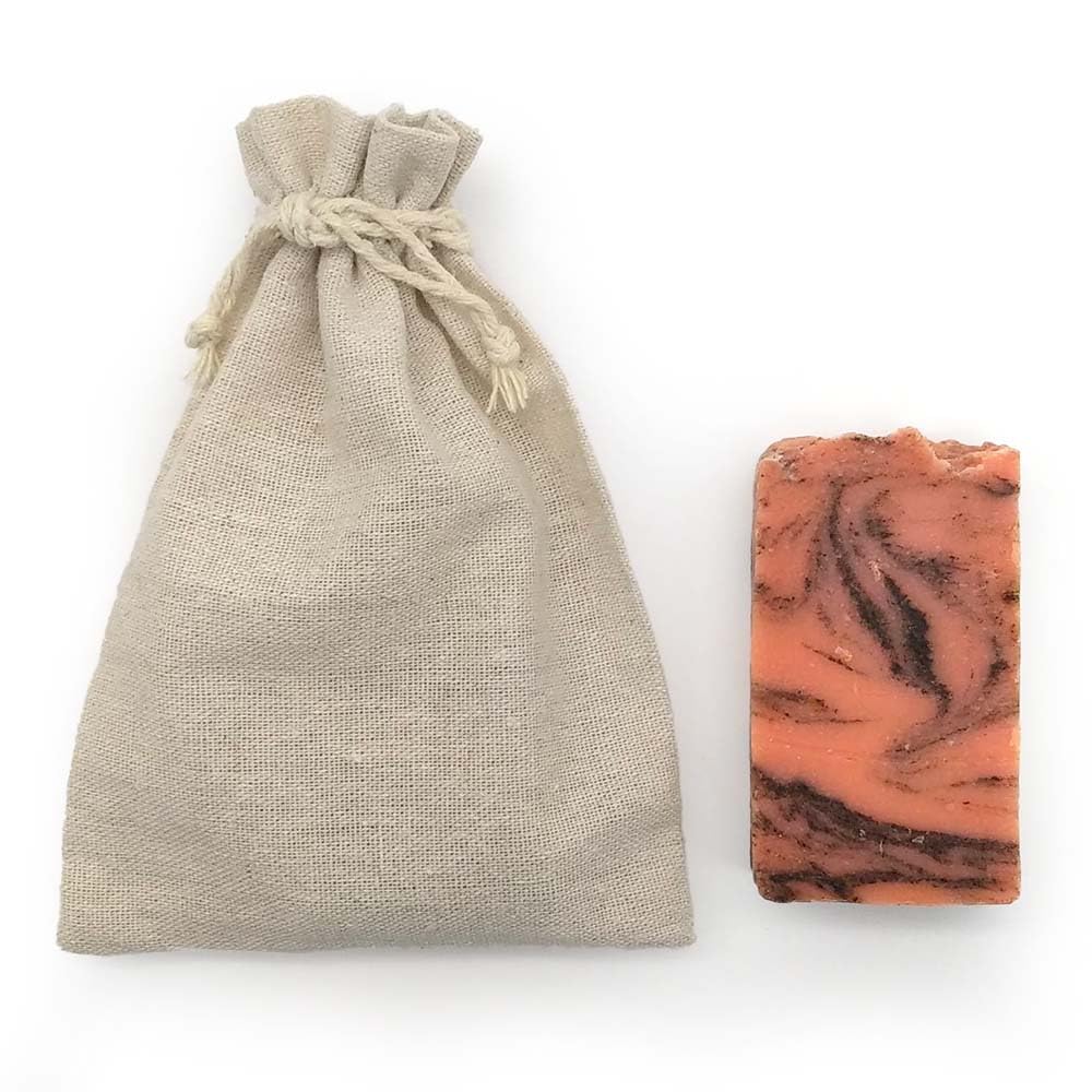 Jabón Natural Canela Y Naranja 90g En Bolsa Regalo De Yute. Piel Mixta Y Todo Tipo Pieles. Reduce Acné, Calma Irritación_2