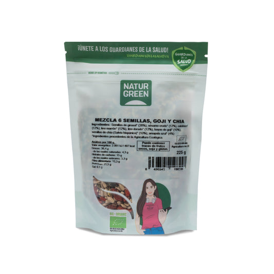 Mix 6 Sementes de Goji e Chia para Salada Bio NaturGreen 225 g