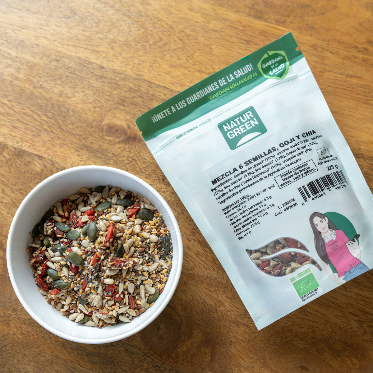 Mix 6 Sementes de Goji e Chia para Salada Bio NaturGreen 225 g