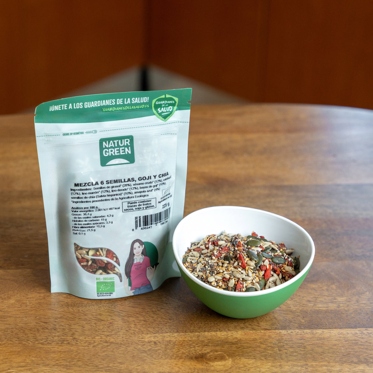 Mix 6 Sementes de Goji e Chia para Salada Bio NaturGreen 225 g