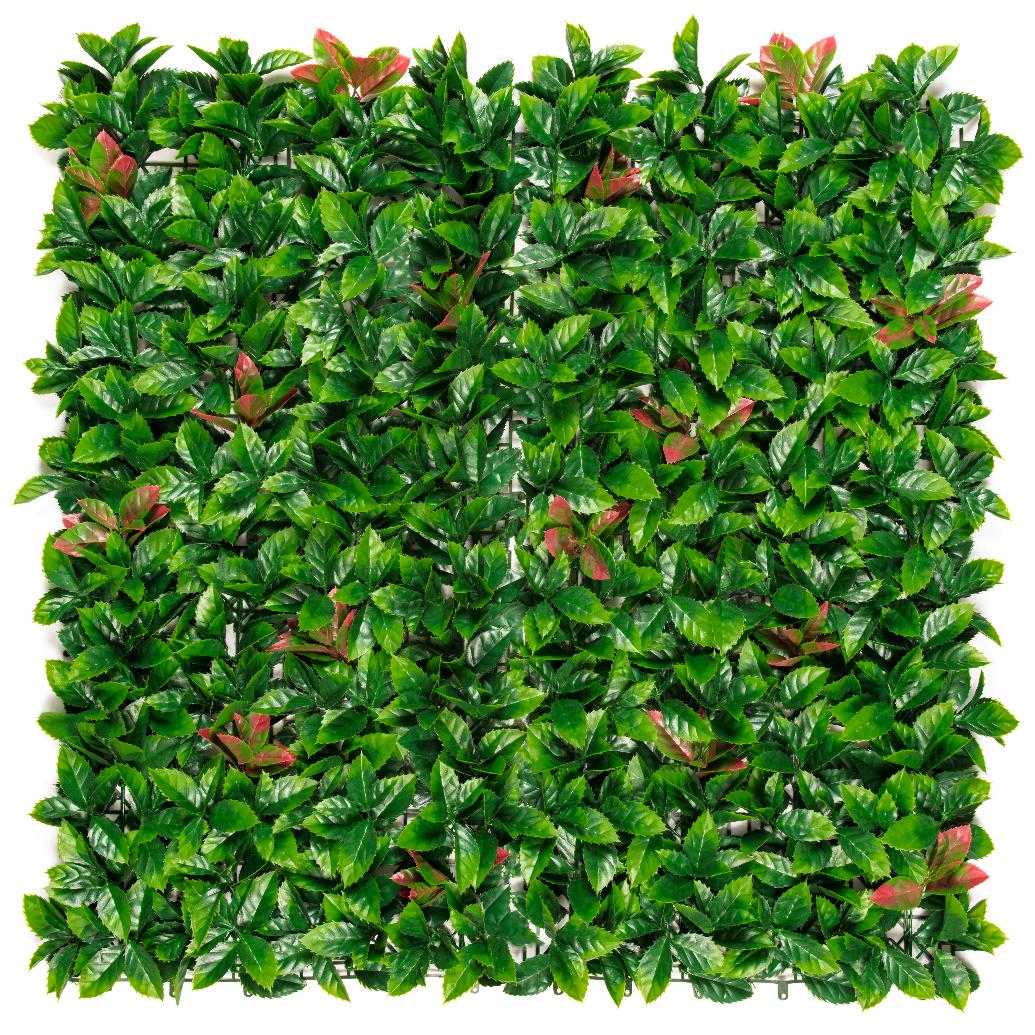 Jardim vertical sintético Lauro vermelho Nortene 1x1 m