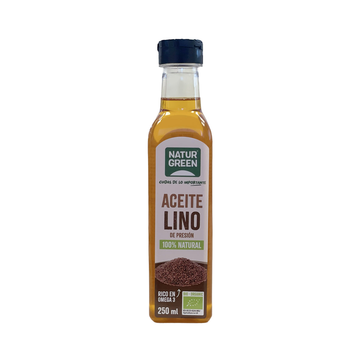 Aceite de Lino Bio envase PET NaturGreen 250 ml