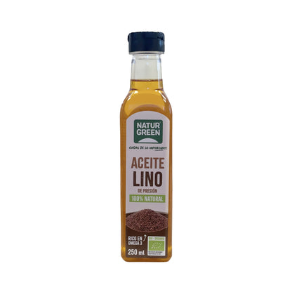 Aceite de Lino Bio envase PET NaturGreen 250 ml