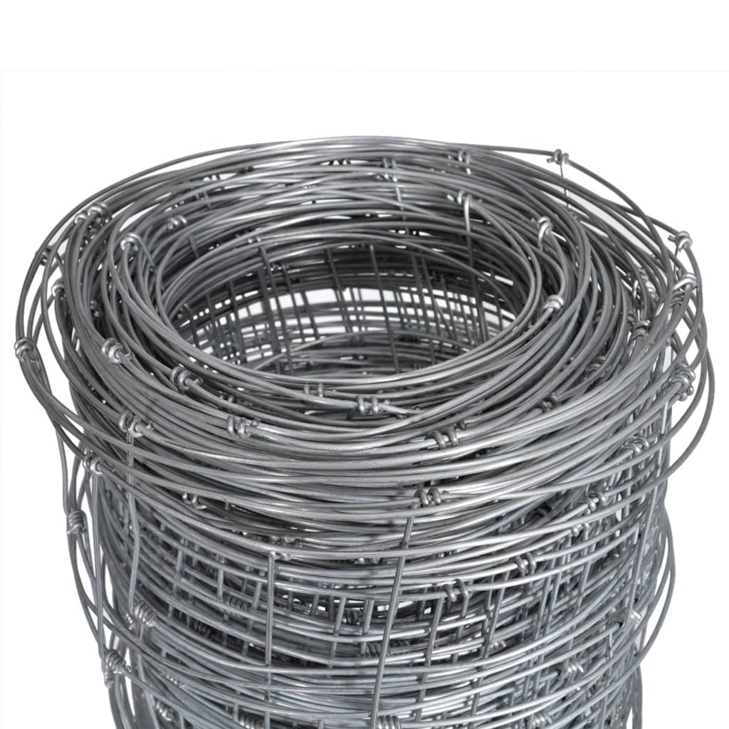 Valla De Jardín De Acero Galvanizado Plateado 50x1 M / Vetonek_3