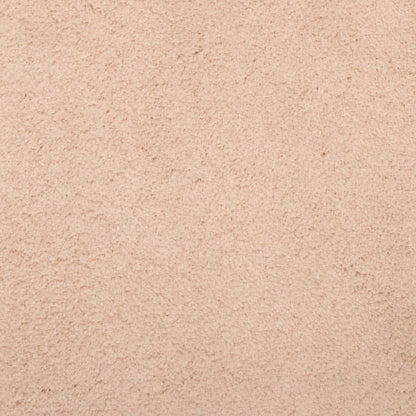 Alfombra De Pelo Corto Suave Lavable Huarte Rosado 120x120 Cm / Vetonek_5