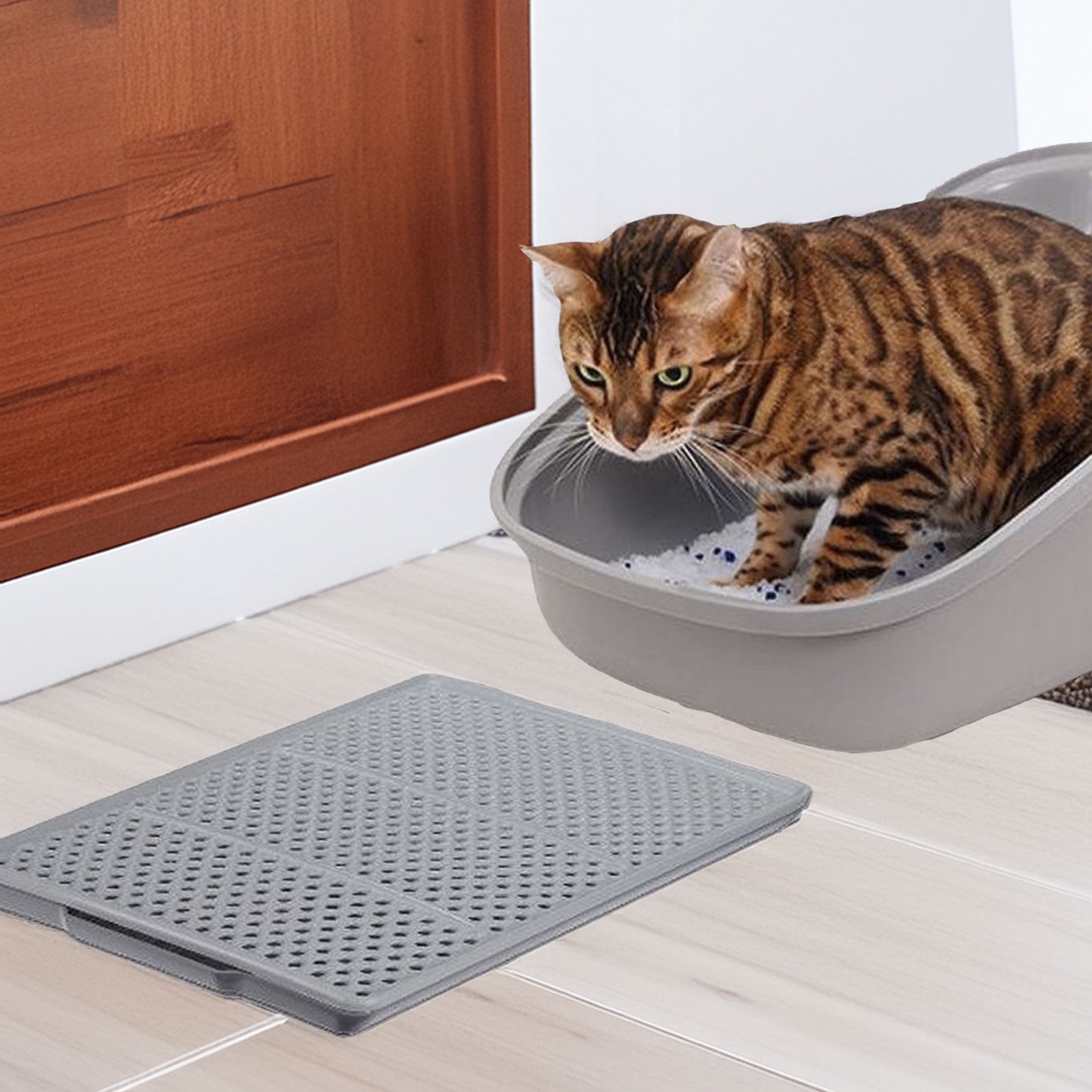 Bandeja Antisuciedad Para Gatos, Recoge Arena 46x36x3cm - Well Home_2