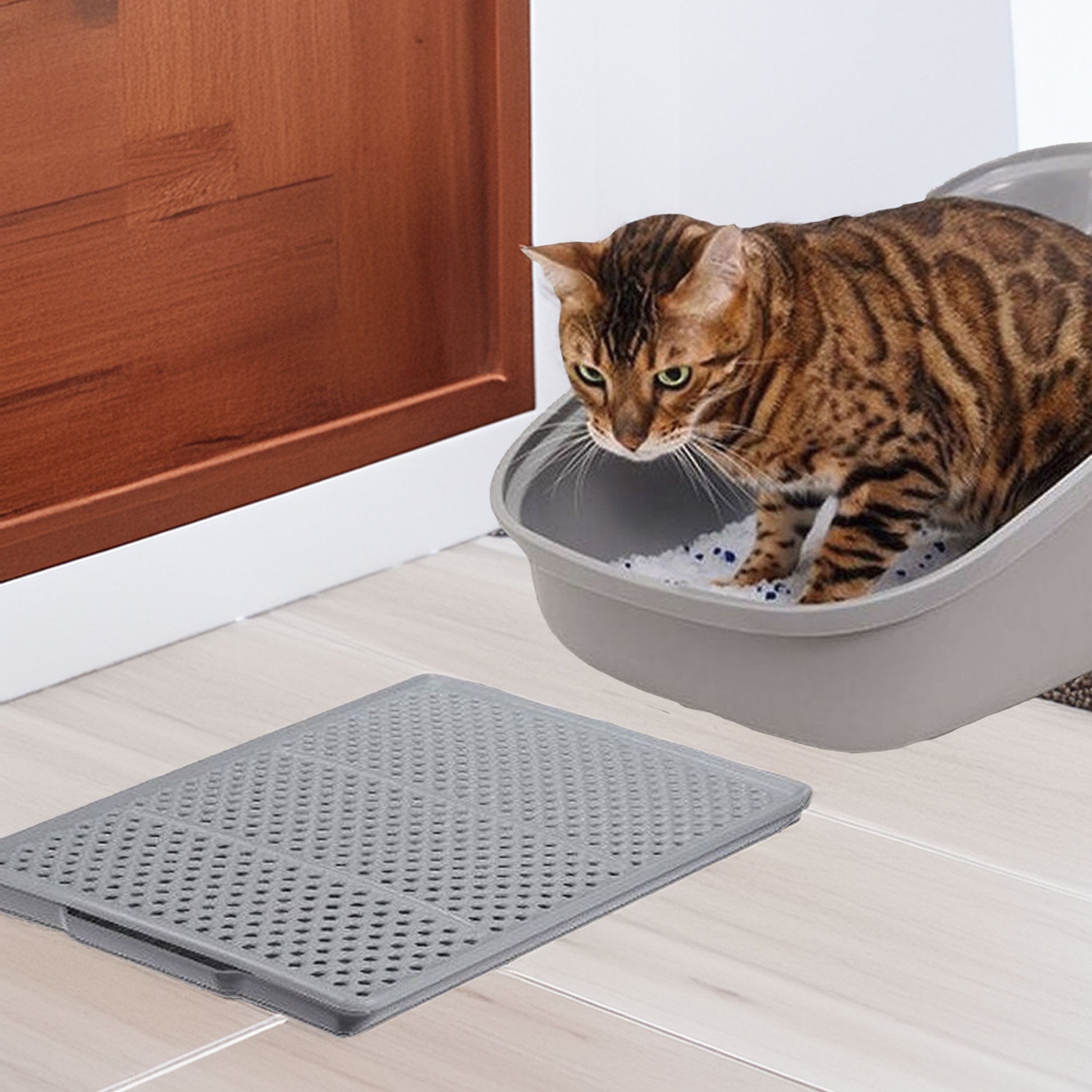 Bandeja Antisuciedad Para Gatos, Recoge Arena 46x36x3cm - Well Home_2