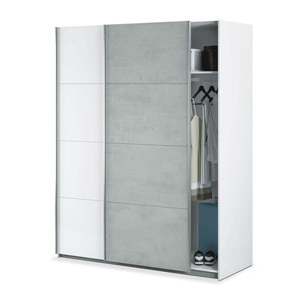 Armario Puertas Correderas Tekkan Melamina, Blanco Artik, 150 X 200 X 60cm_0