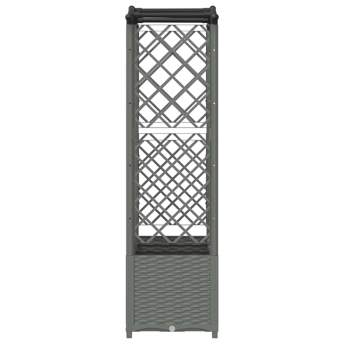 Cama Elevada Con Trellis Y Techo Gris Claro 163 X 40 X 138 Cm_3
