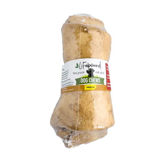 Lifebound - Hueso Masticable Natural Para Perros De Cuero De Ternera En Forma De Hueso Sabor Mantequilla Maní - 10 uds M_0