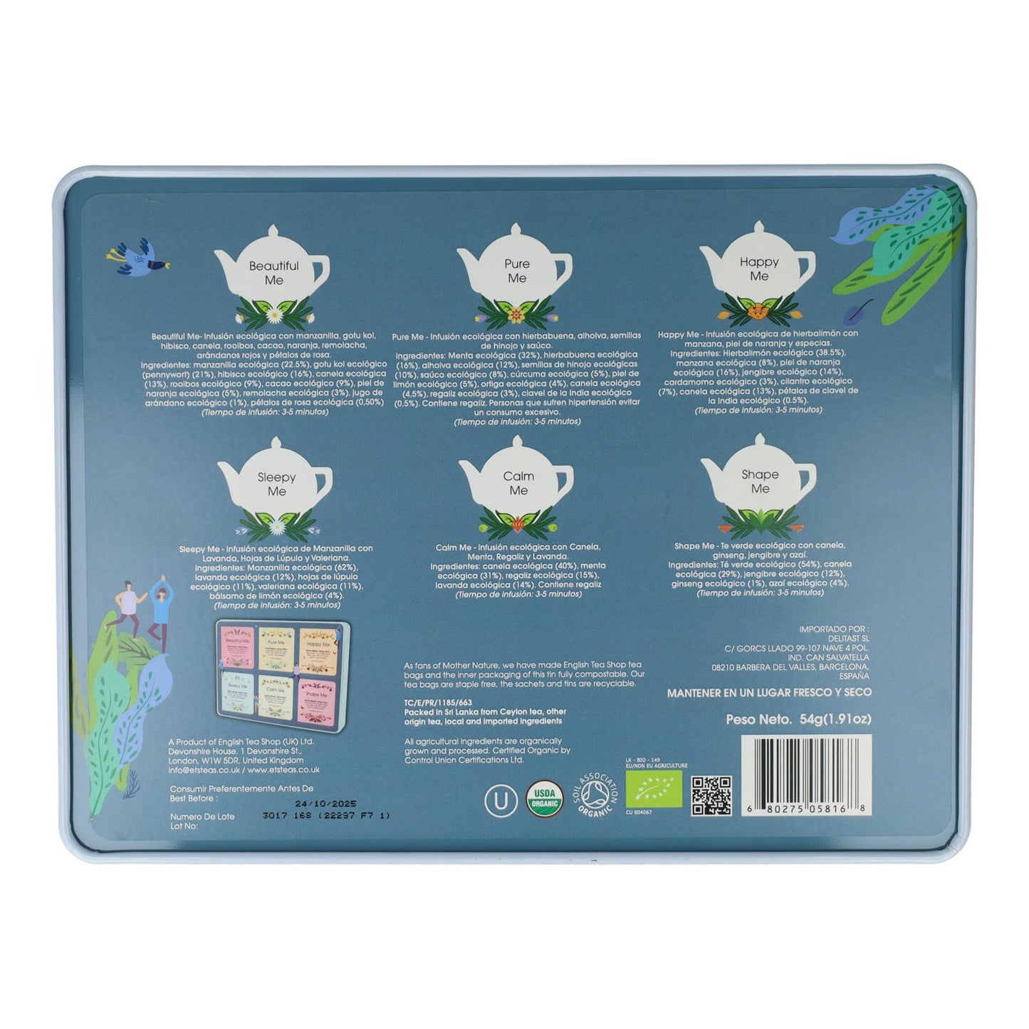 Wellness Collection Lata 36 Saquetas de Chá English Tea Shop 54g
