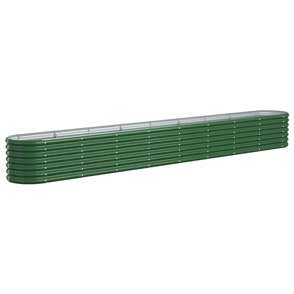 Jardinera Arriate Acero Galvanizado Verde 332x40x36 Cm_0