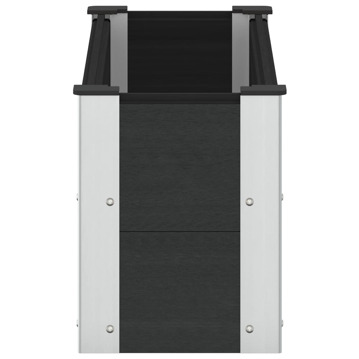Arriate Elevado Negro 100 X 30 X 36 Cm Wpc Y Aluminio_3