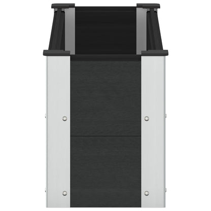 Arriate Elevado Negro 100 X 30 X 36 Cm Wpc Y Aluminio_3