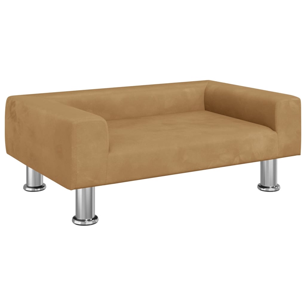 Cama Para Perros De Terciopelo Marrón 70x45x26,5 Cm / Vetonek_2