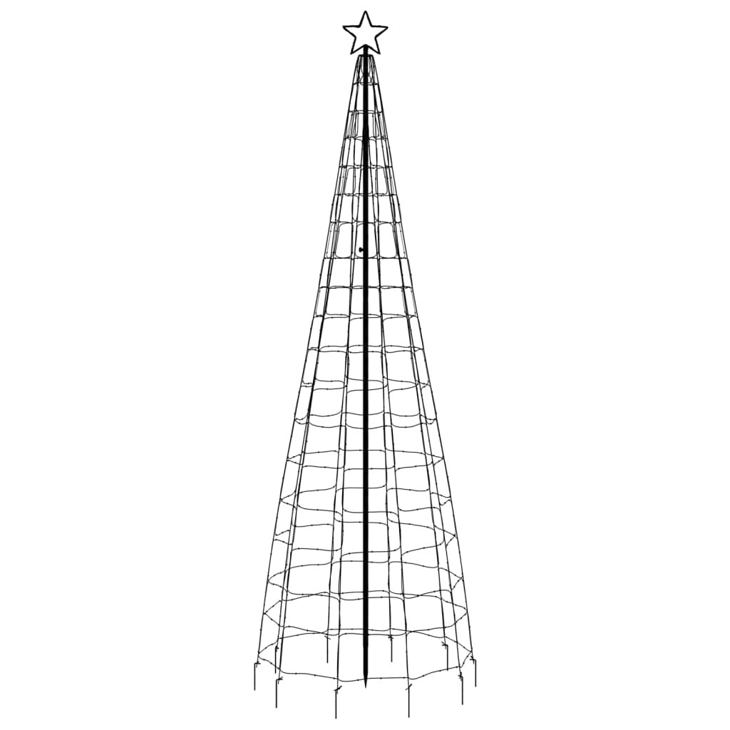 Vidaxl Árbol De Navidad Led Con Estacas 570 Leds Blanco Cálido 300 Cm_4