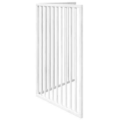Vidaxl Puerta Para Perros Plegable De 2 Paneles, Madera De Álamo, Blanca, 160 Cm_4
