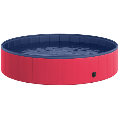 Pawhut Bañera Piscina Plegable De Mascota Perro Baño Portátil Animal Ø140cm_1