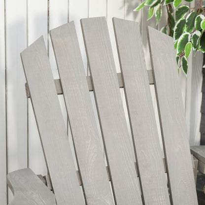 Silla Adirondack Outsunny Madera De Abeto Gris Claro 78x89x88 Cm_4