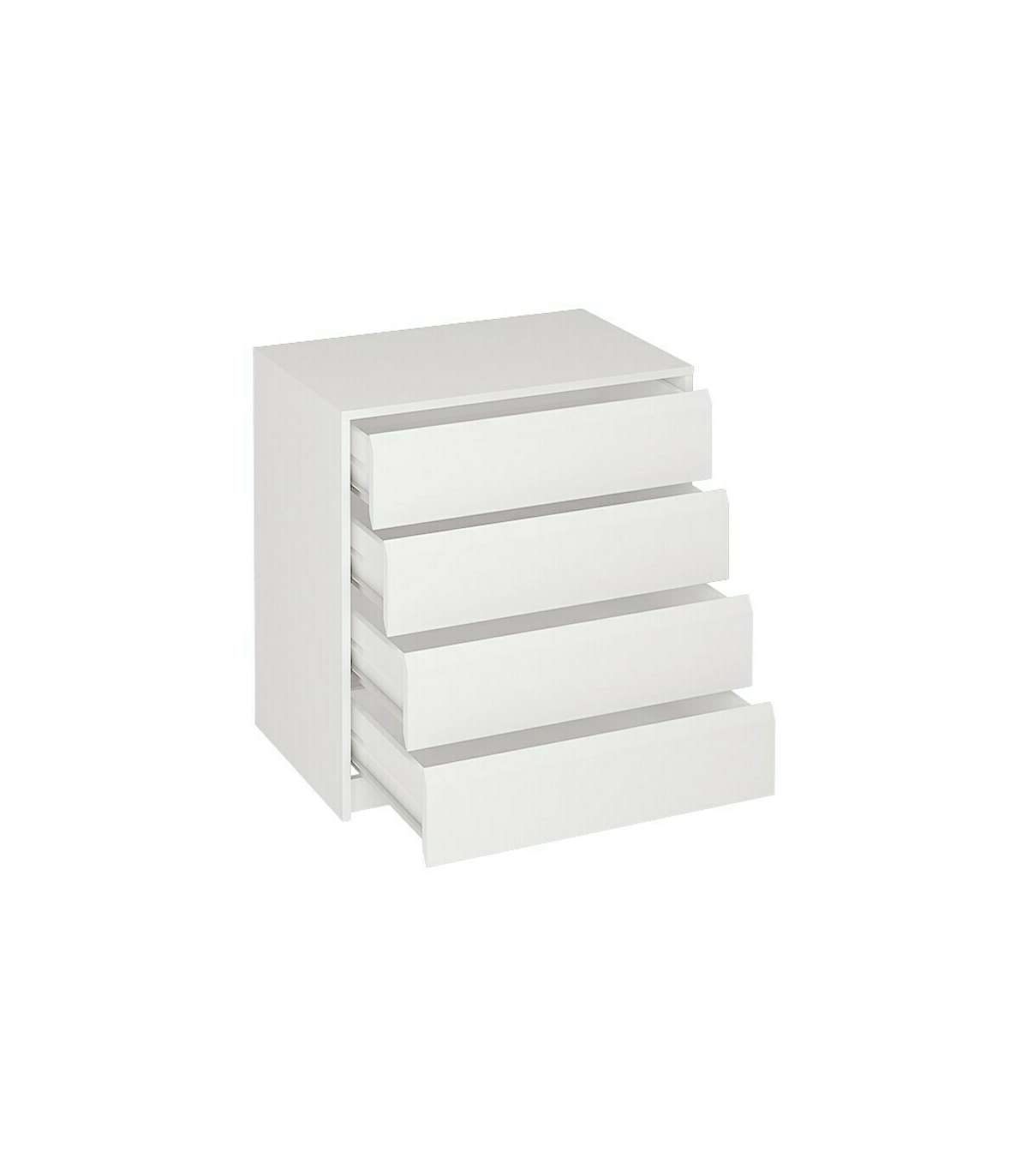 Cajonera De 70 Cm Para Armario 4 Cajones Acabado Blanco Bisel. 73,4 Cm(alto)70 Cm(ancho)45_5