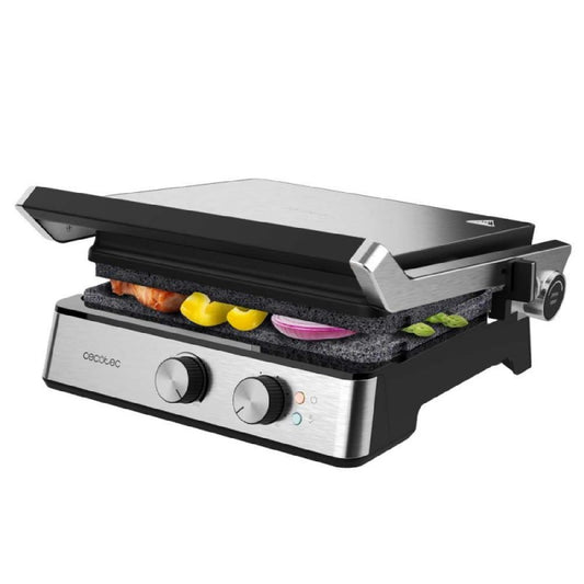 Parrilla Eléctrica Rock'ngrill Blaze. 2400w, Revestimiento Rockstone, Fácil Limpieza, Apertura De 180º, Libre De Bpa, Superficie De Cocinado De 29x2_0