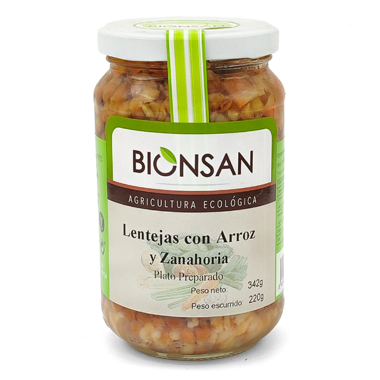 Lentejas Con Arroz Integral Y Zanahoria Eco Bionsan 370gr_0