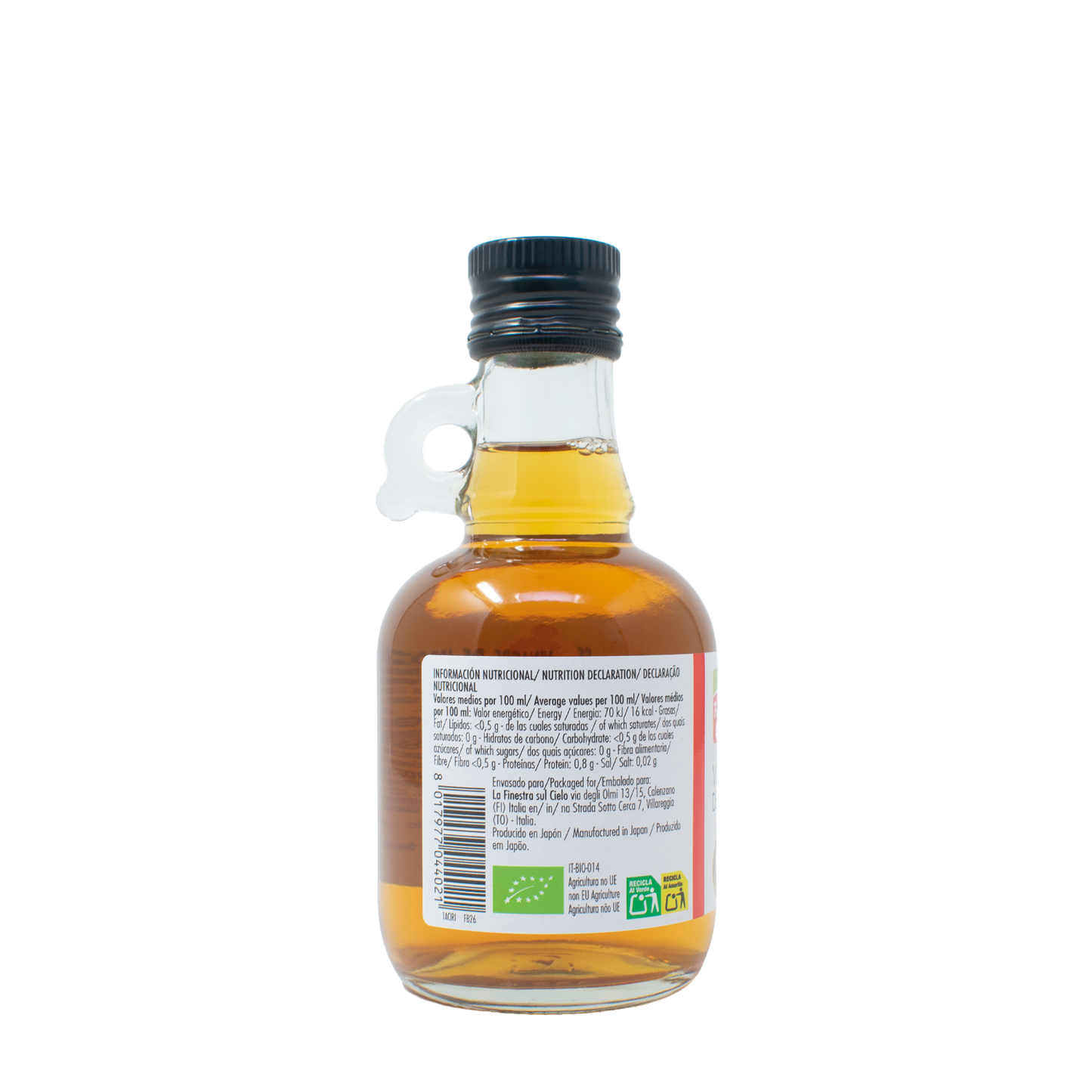 La Finestra Sul Cielo Vinagre de Arroz Integral 250 ml