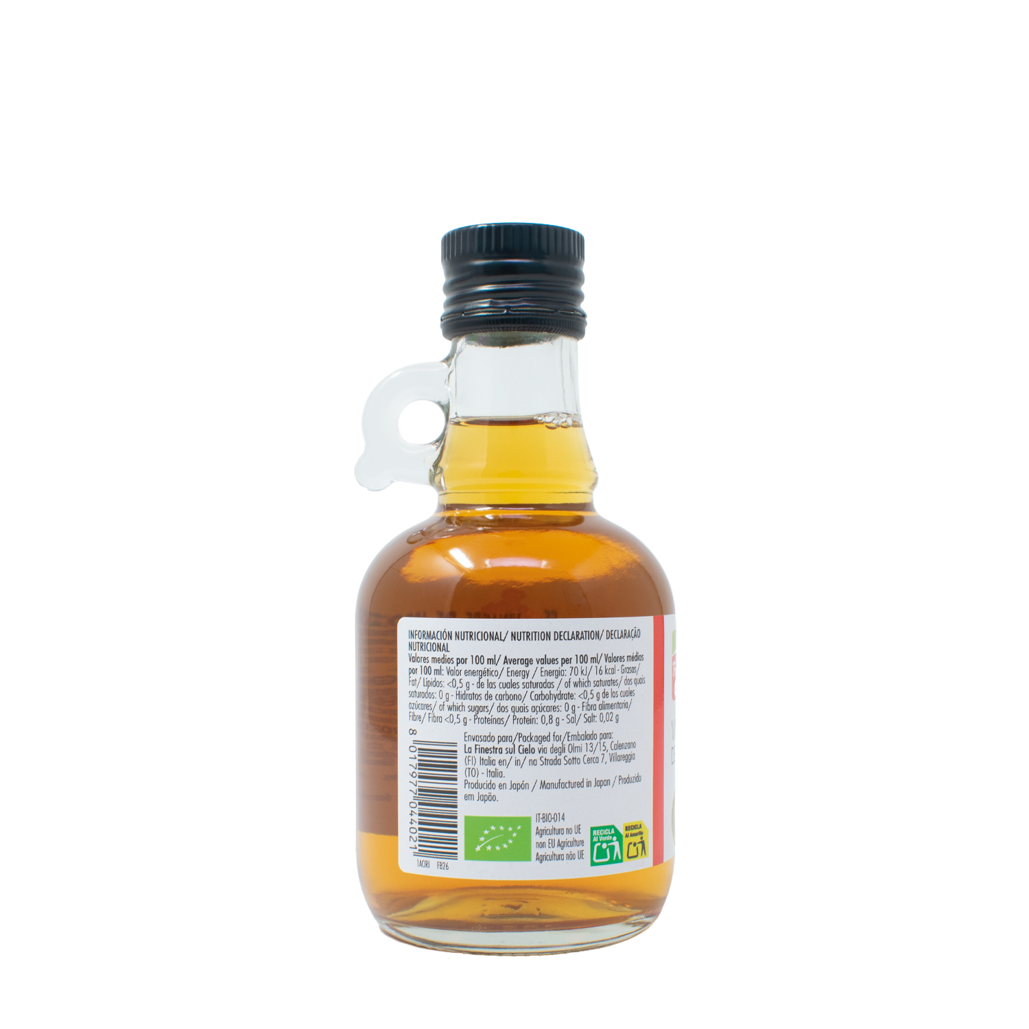 La Finestra Sul Cielo Vinagre de Arroz Integral 250 ml