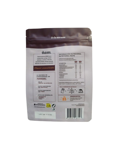 Snacks de Quinoa con Chocolate Negro Con Sal Marina Quinoa Bites  50 g