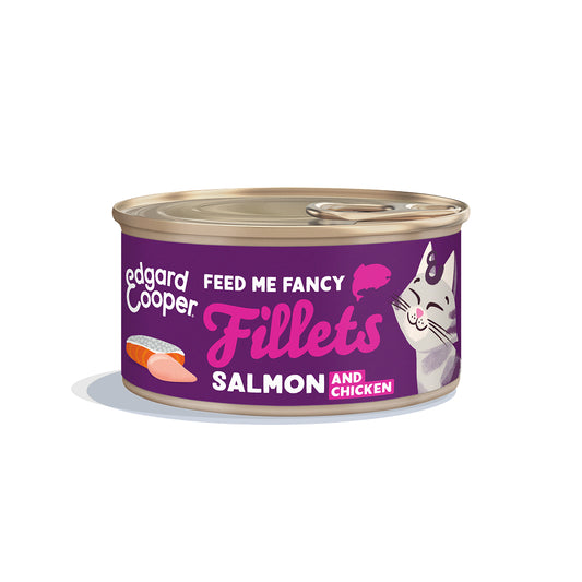Filetes de salmón y pollo para gatos Edgard & Cooper 70 g