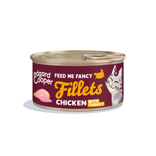 Filetes de pollo con pavo para gatos Edgard & Cooper 70 g