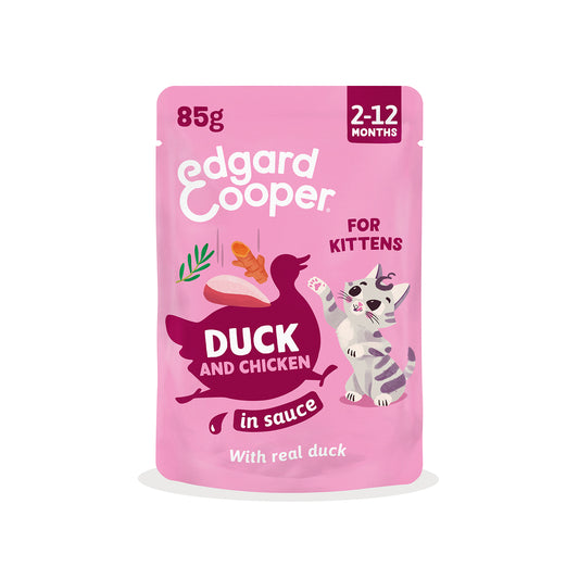Sobres para gatitos Pato & Pollo en Salsa | Edgard & Cooper 85 g