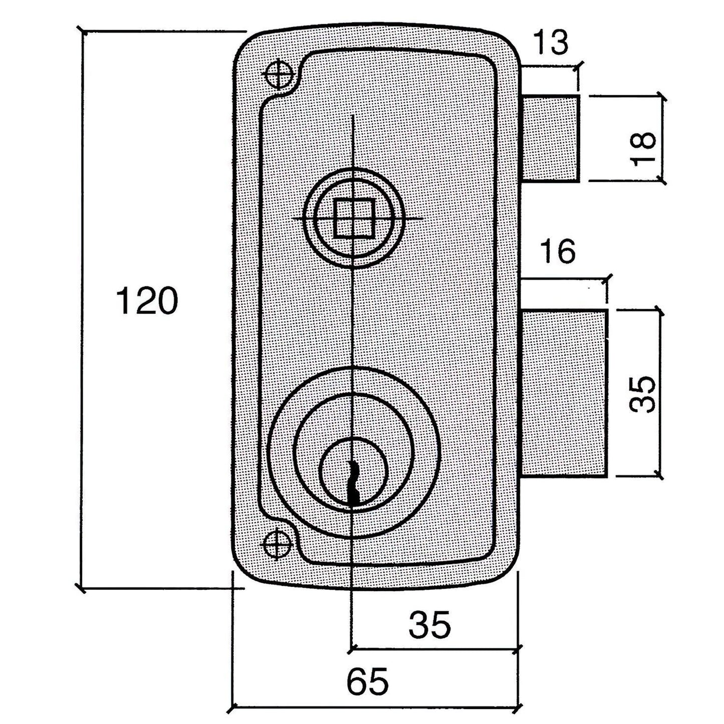 Cerradura Ucem 4056-b-hb/65/ Derecha_1