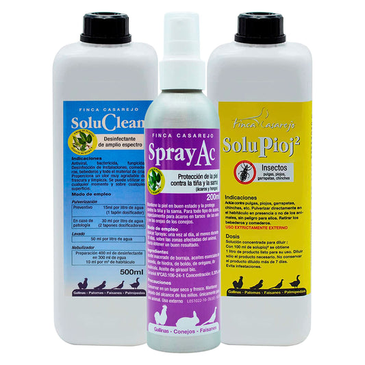 Pack De Productos Limpieza Y Desinfección Del Gallinero - Previene Piojos Y Ácaros - Productos Naturales - 500 Ml_0