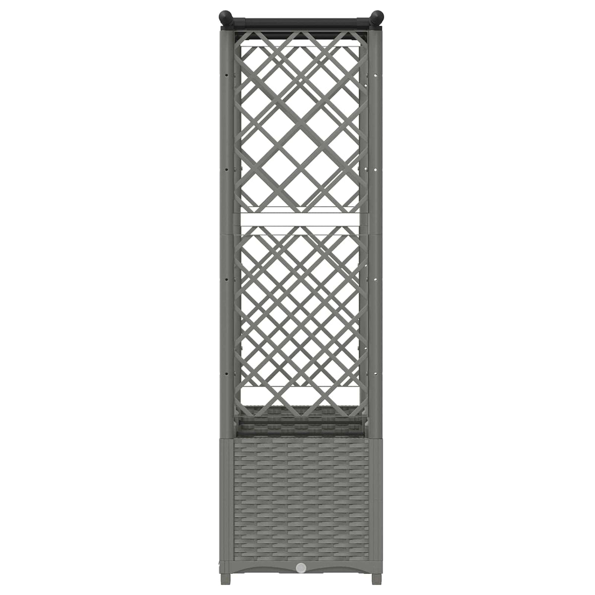 Cama Elevada Con Trellis Y Techo Gris Claro 162,5 X 40 X 136 Cm_4