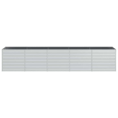 Arriate De Acero Galvanizado Plateado 400x80x77 Cm_3