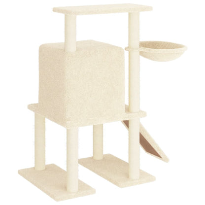 Rascador Para Gatos Con Postes De Sisal Color Crema 96,5 Cm_4