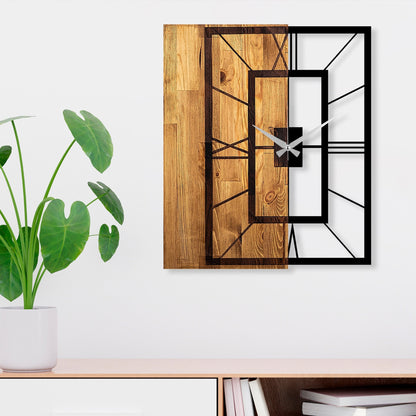 Reloj De Pared Madera Cuadrado_3