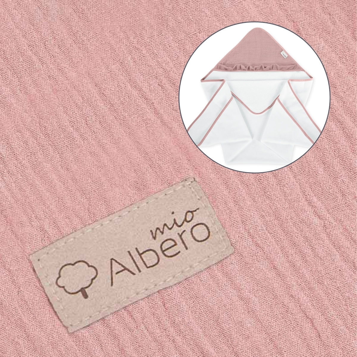 Maxicapa De Baño Para Bebés Cotton Color Rosa_1
