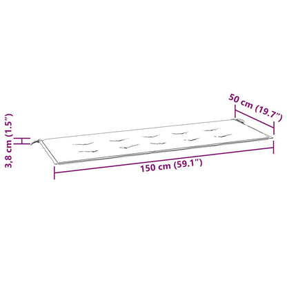 Vidaxl Cojín Para Banco De Jardín Tela Oxford Turquesa 150x50x4 Cm_2