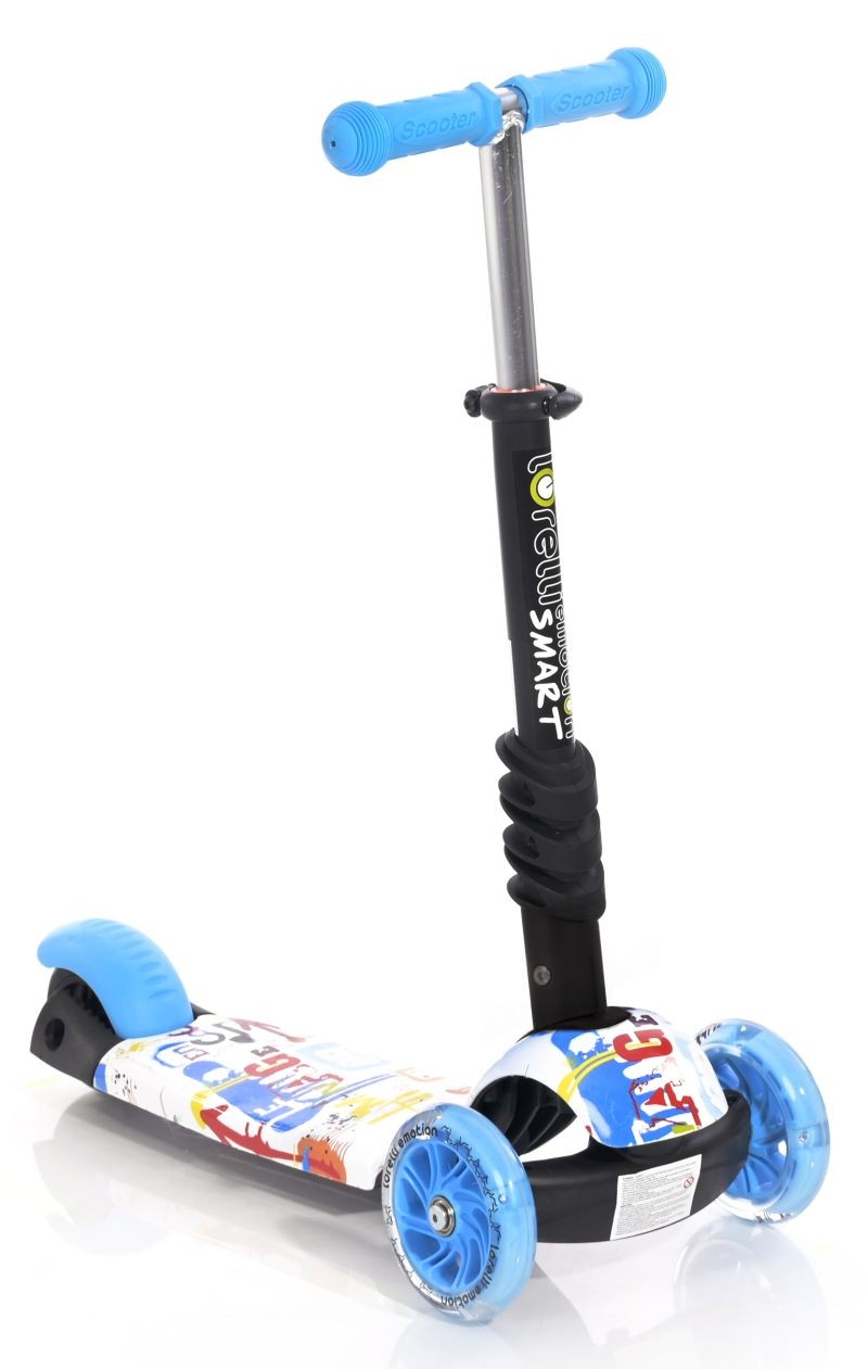 Patinete Infantil Con Asiento Smart Blue Tracery_4